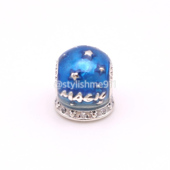Authentic PANDORA SterlingSilver Disney Parks “Magic” Snow Globe Charm - Picture 9 of 13